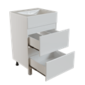 Тумба д/ванной "БРИКС-50" 2 ящика под раковину "Breeze 50" мебельный (Sanita Luxe) (ПВХ) 555633