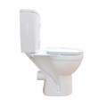 Унитаз-компакт "Ресса" белый (гориз, нижн, сид.полип, 2-х кноп.арм) (Rosa) 4610119208110