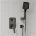 Душевая система 35к IDDIS PARGM02i67 "Parker" лейка "Тропический душ" встраиваемая ГРАФИТ матовый PARGM02i67