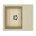 Мойкa ML-GMU05 УЛЬТРА с крылом, бежевый камень, 575*495 мм (глуб. чаши 190) 00-001415