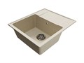 Мойкa ML-GMU05 УЛЬТРА с крылом, бежевый камень, 575*495 мм (глуб. чаши 190) 00-001415