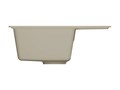 Мойкa ML-GMU05 УЛЬТРА с крылом, бежевый камень, 575*495 мм (глуб. чаши 190) 00-001415