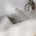 Мойкa ML-GMU05 УЛЬТРА с крылом, серый камень, 575*495 мм (глуб. чаши 190) 00-001416