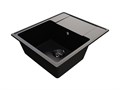 Мойкa ML-GMU05 УЛЬТРА с крылом, черный камень, 575*495 мм (глуб. чаши 190) 00-001417