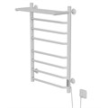 Полотенцесушитель MIXLINE MIRA  80х50 (таймер, 403Вт, 7 перекладин + ПОЛКА) электрический БЕЛЫЙ ML-556419
