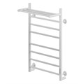 Полотенцесушитель MIXLINE VEGA  80х50 (таймер, 382Вт, 7 перекладин + ПОЛКА) электрический БЕЛЫЙ ML-556425
