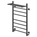 Полотенцесушитель MIXLINE VEGA  80х50 (таймер, 382Вт, 7 перекладин + ПОЛКА) электрический ЧЕРНЫЙ ML-556426
