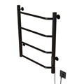 Полотенцесушитель MIXLINE MIRA  60х50 (таймер, 201 Вт, 4 перекладины) электрический ЧЕРНЫЙ ML-556344