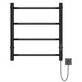 Полотенцесушитель MIXLINE MIRA  60х50 (таймер, 201 Вт, 4 перекладины) электрический ЧЕРНЫЙ ML-556344
