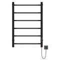 Полотенцесушитель MIXLINE MIRA  80х50 (таймер, 253 Вт, 6 перекладин) электрический ЧЕРНЫЙ ML-556351