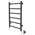 Полотенцесушитель MIXLINE VEGA  80х50 (таймер, 289 Вт, 6 перекладин) электрический ЧЕРНЫЙ ML-556349