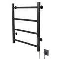 Полотенцесушитель MIXLINE VEGA  60х50 (таймер, 201 Вт, 4 перекладины) электрический ЧЕРНЫЙ ML-556342