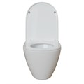 Унитаз подвесной безободковый WAVE WEST Tornado3.0 сид. дюропласт, м/л, быстр, БЕЛЫЙ глянец (L) 556407