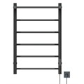 Полотенцесушитель MIXLINE MIRA  80х50 (таймер, 336 Вт, 5 перекладин + ПОЛКА) электрический ГРАФИТ ML-557651