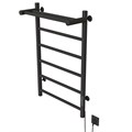 Полотенцесушитель MIXLINE VEGA  80х50 (таймер, 318Вт, 5 перекладин + ПОЛКА) электрический ГРАФИТ ML-557654