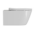 Унитаз подвесной безободковый WAVE PRIME Tornado3.0 сид. дюропласт, м/л, быстр, БЕЛЫЙ глянец (L) 557188