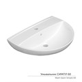 Умывальник-тюльпан "Симпл-60" с отв (КЕРАМИН) 81480