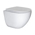 Унитаз подвесной безободковый WAVE RONDO Tornado3.0 сид. дюропласт, м/л, быстр, БЕЛЫЙ глянец (XL) 557186