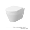 Унитаз подвесной "Бари" ЖС  безободковый сиденье дюропласт КЕРАМИН 81570