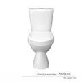 Унитаз-компакт "Лаго" ЖС Инкоэр (ниж.подв.,кос. выпуск,сид.дюропласт 2кн арм.) КЕРАМИН 81575