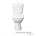 Унитаз-компакт "Лаго" МС Инкоэр (ниж.подв.,кос. выпуск,сид.полип. 2кн арм.) КЕРАМИН 81576