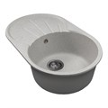 Мойка ML-GMS105 СТАНДАРТ овальная с крылом, серый (310), 740*460*190мм 00-00001587